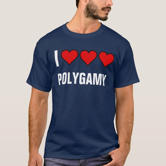 T-shirts Poligamia do amor (Frente)