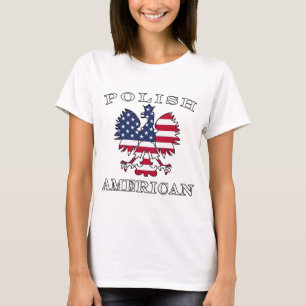 T-shirts Polonês American Flag Eagle
