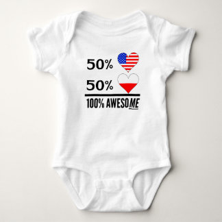 T-shirts Polonês parcialmente americano da metade