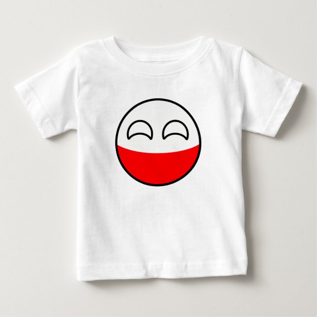 T-shirts Polônia Geeky de tensão engraçado Countryball (Frente)