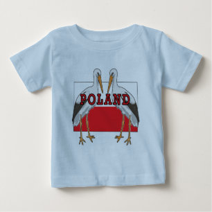 T-shirts Polônia polonês da cegonha branca