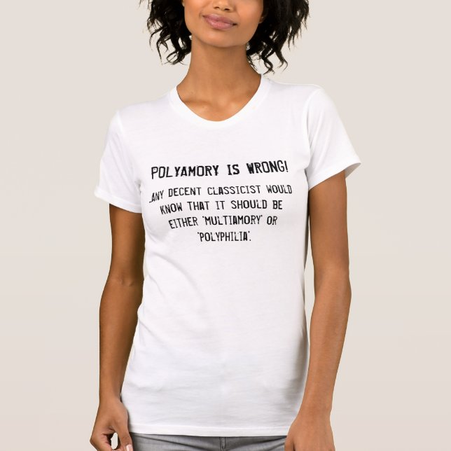 T-SHIRTS POLYAMORY É ERRADO! (Frente)