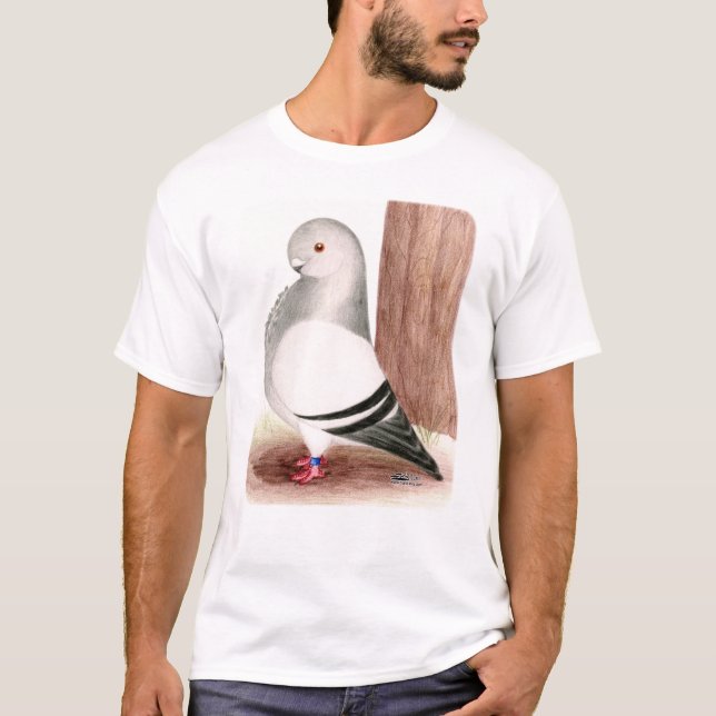 T-shirts Pombo africano azul da coruja (Frente)