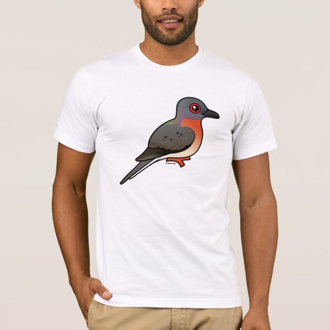 T-shirts Pombo de passageiro de Birdorable (Frente)
