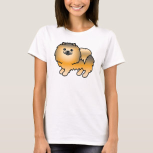 T-shirts Pombo Laranja De Pedra Molhada Pomerânia