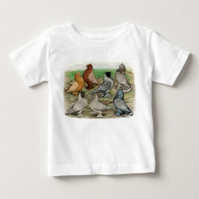 T-shirts Pombos Clássicos Lacrados Blondinetes (Frente)