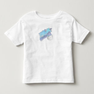 T-shirts Pônei azul pintado whimiscal bonito
