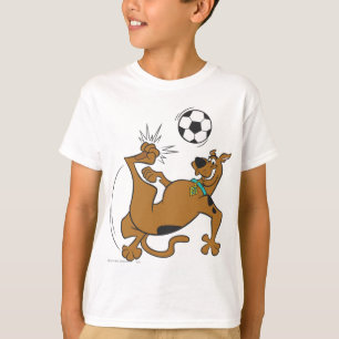 T-shirts Pontapé aéreo do futebol de Scooby-Doo