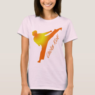 T-shirts Pontapé dos pintinhos! alaranjado