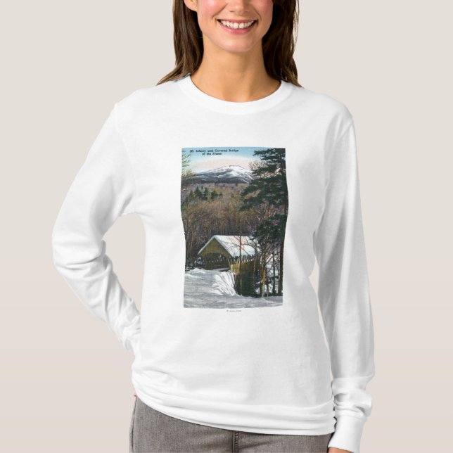 T-shirts Ponte coberta no canal no inverno (Frente)