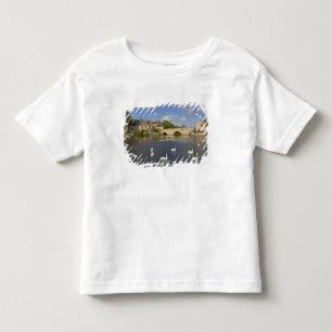 T-shirts Ponte com arco de pedra e rio Ouse, Ruas Ives,
