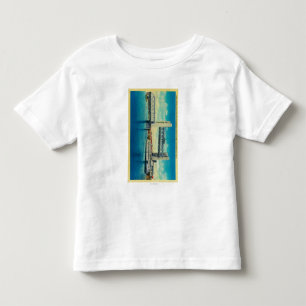 T-shirts Ponte da torre elevado para o Rio Sacramento