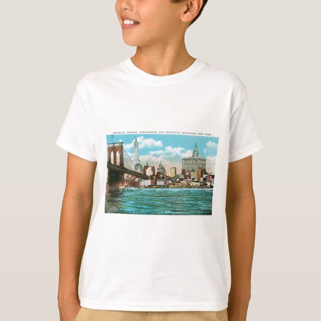 T-shirts Ponte de Brooklyn, Woolworth e Municipal… (Frente)