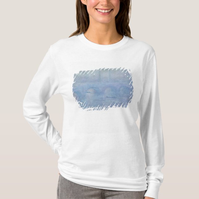T-shirts Ponte de Claude Monet | Waterloo: Efeito da névoa (Frente)