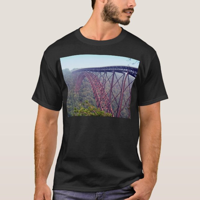 T-shirts Ponte de desfiladeiro de rio novo (Frente)