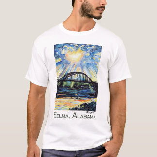 T-shirts Ponte de Edmund Pettus, Selma Alabama, Sunburst