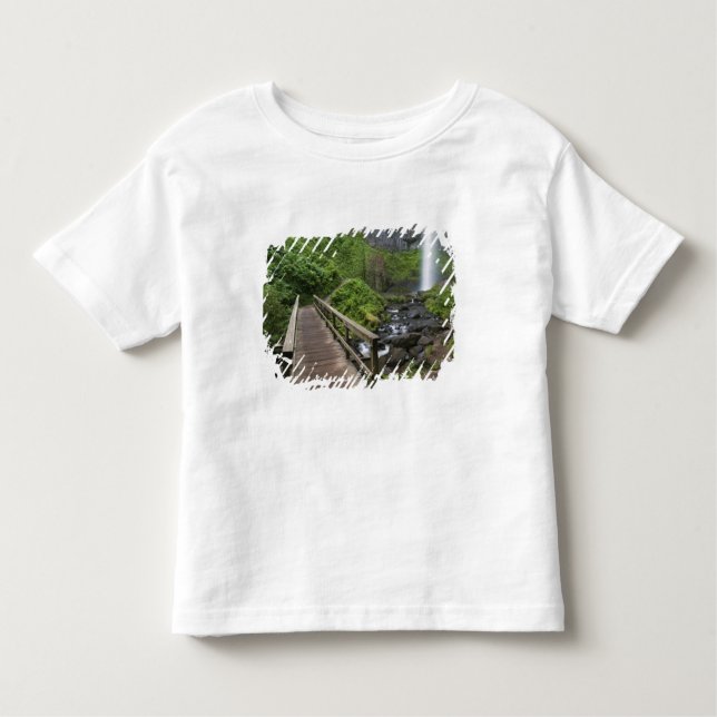 T-shirts Ponte em Latourell Falls, Rio Columbia Gorge, (Frente)