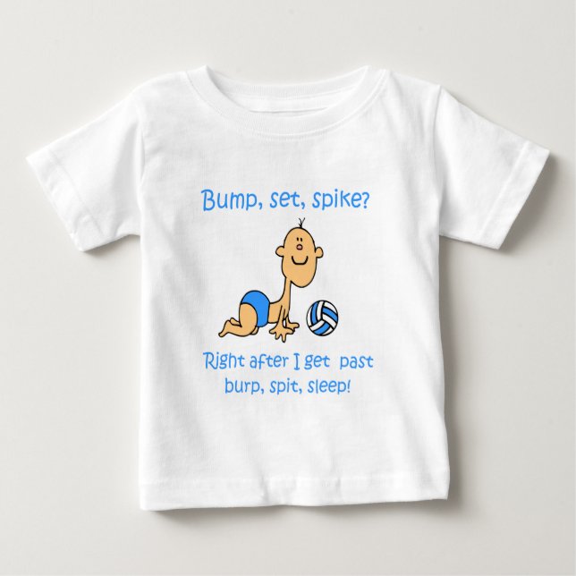 T-shirts Ponto ajustado da colisão de VolleyChick (Frente)