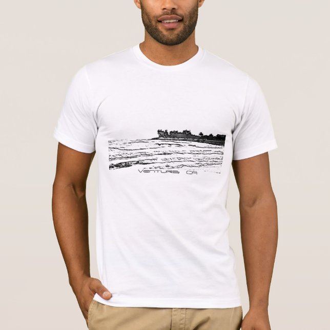 T-shirts Ponto dos surfistas de Ventura (Frente)