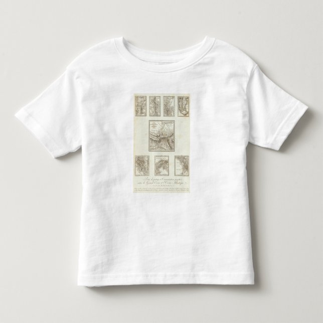 T-shirts Pontos da parte e comunicações projetadas (Frente)