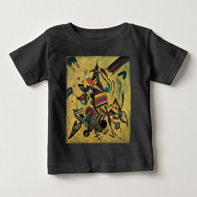 T-shirts Pontos de Kandinsky Pintura Abstrata em Tela (Frente)