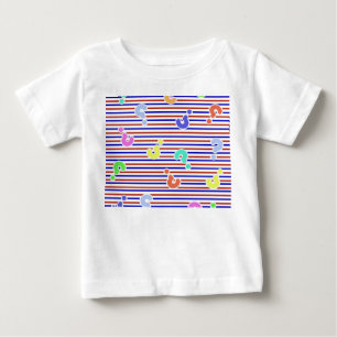 T-shirts Pontos de Perguntas Funky Stripes Bebê Bodydress