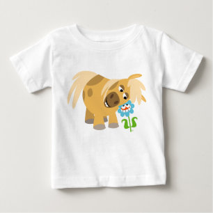 T-shirts Pony e camiseta-bebê de leite