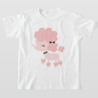 Poodle Francês Cartoon Rosa