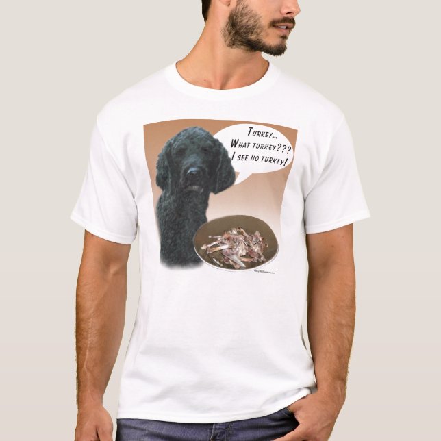 T-shirts Poodle (preto) Turquia (Frente)