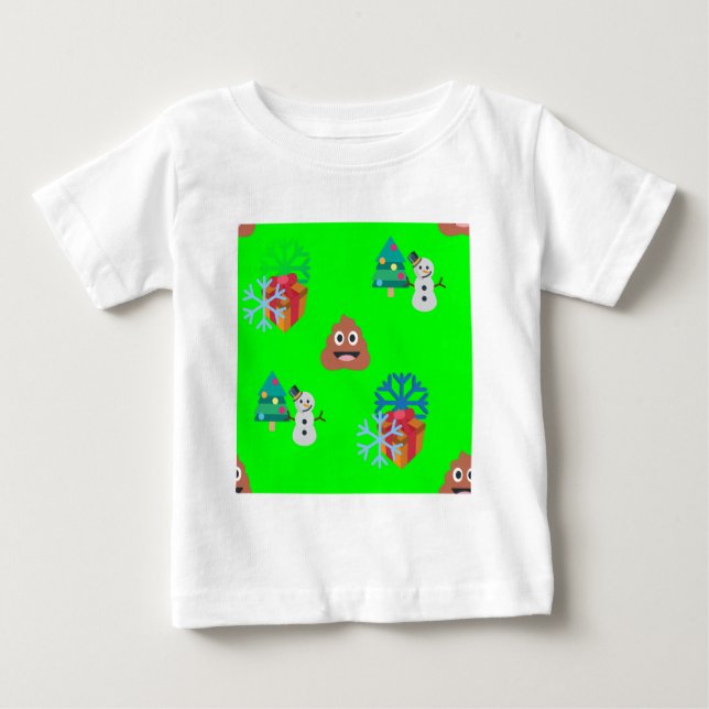 T-shirts poop emoji de natal (Frente)