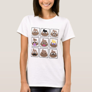 T-shirts Poop Muitos Rostos