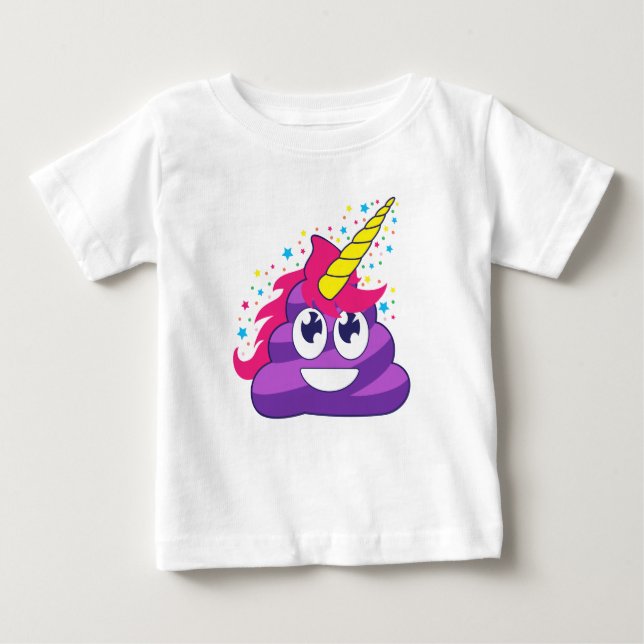 T-shirts Poopy Unicorn Emoji (Frente)