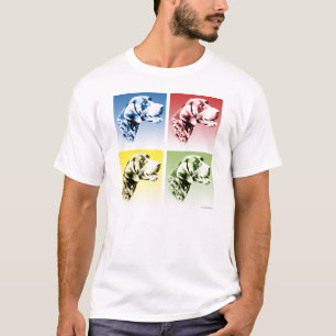 T-shirts Pop alemão do ponteiro de cabelos curtos