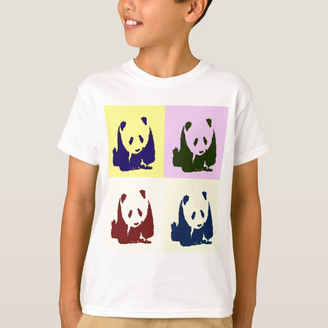 T-shirts Pop Art Baby Pandas (Frente)