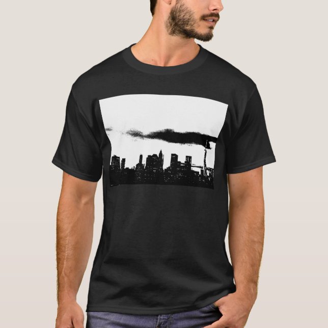 T-shirts Pop Art Black White NYC Nova Iorque (Frente)