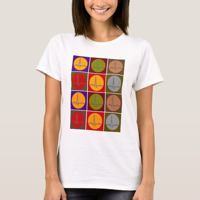T-shirts Pop art cardíaco de QRS (Frente)