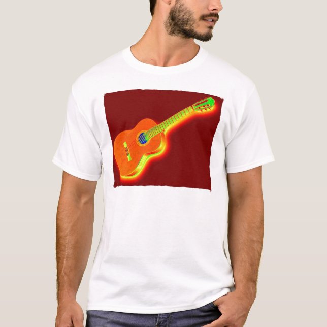 T-shirts Pop Art Classical Guitar (Frente)