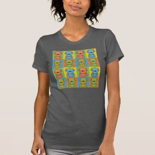 T-shirts Pop art dos desenhos animados do cão de Bruxelas