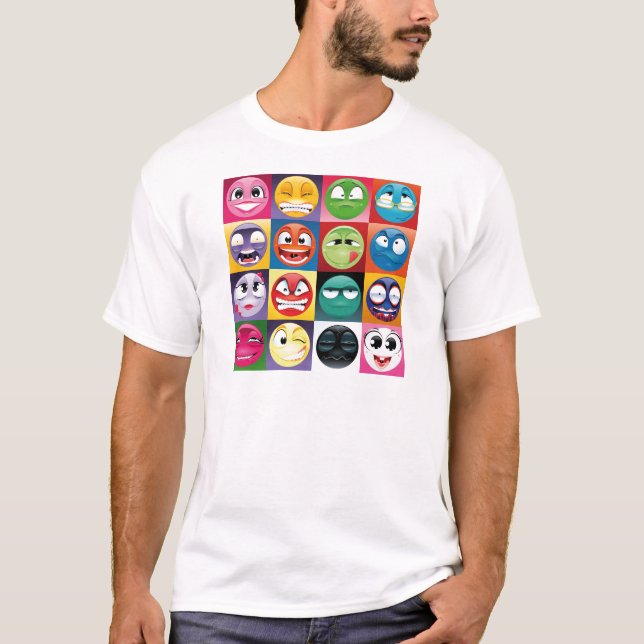 T-shirts pop art emojis (Frente)