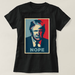 T-shirts Pop art engraçado NOPE de Donald Trump