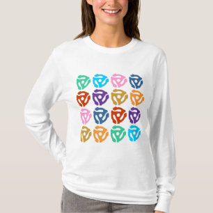 T-shirts Pop art gravado 45 RPM do adaptador