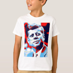 T-shirts Pop Art JFK John F. Kennedy Red Blue