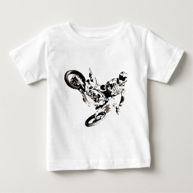 T-shirts Pop Art Motocross Motorcyesporte (Frente)
