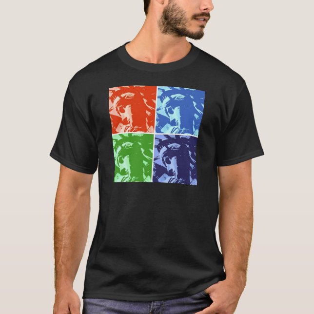 T-shirts Pop Art Style Estátua da Liberdade em Nova Iorque (Frente)