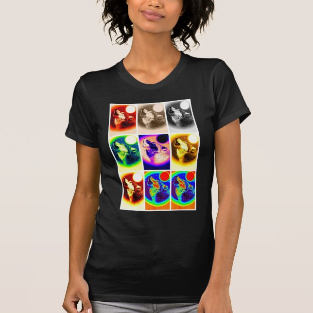 T-shirts Pop Art Wolf (Frente)