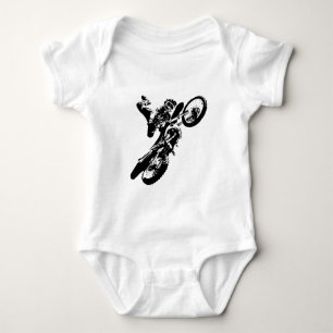 T-shirts Pop de Arte Branca Negra Motocross Motorcyesporte