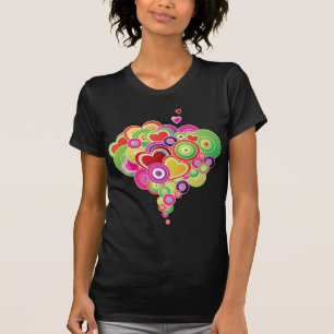 T-shirts PopArt Rosa e Corações Verdes