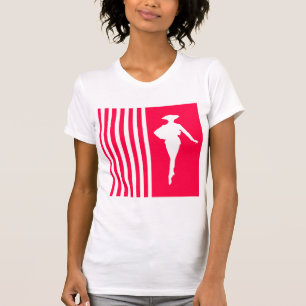 T-shirts Poppy Modern Stripes com Silhouette de Moda