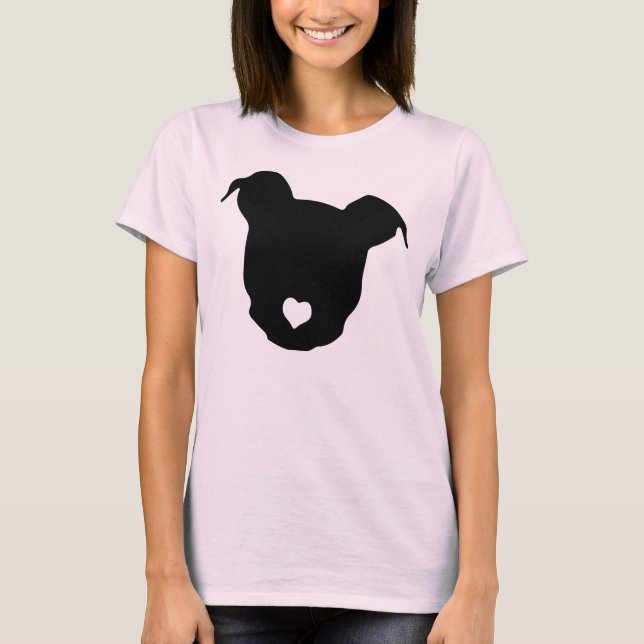 T-shirts população de touros (Pit Bulls) (Frente)