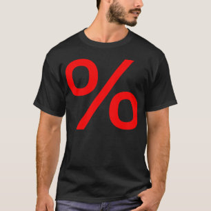 T-shirts Por cento - Vermelho